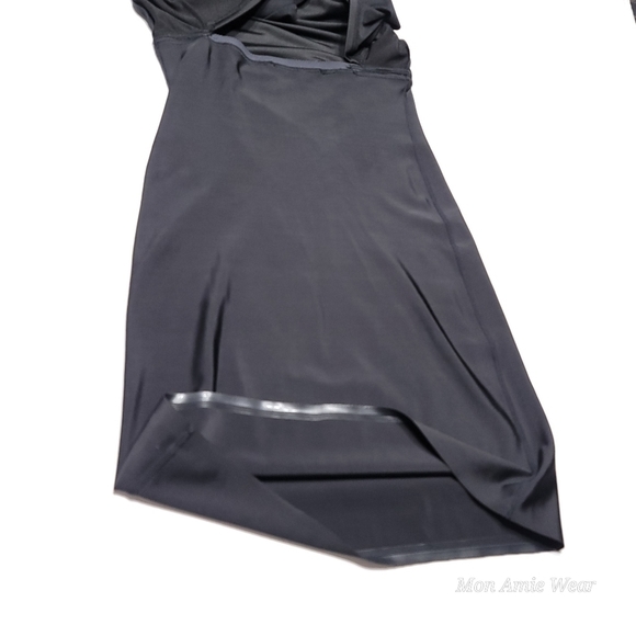 NUE By Shani Built-In Shapewear Midi Dress Size 4 Black - Picture 4 of 15